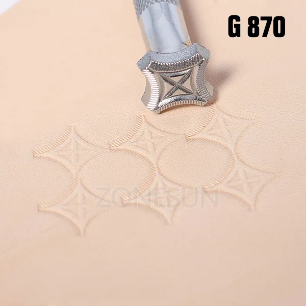 G870 ZONESUN ручной работы, сделай сам, коровья кожа, инструмент для резьбы, печати, кожа, цветочный узор, ремесло, гравировка, тиснение, тиснение, форма, инструмент для рукоделия - Цвет: G870