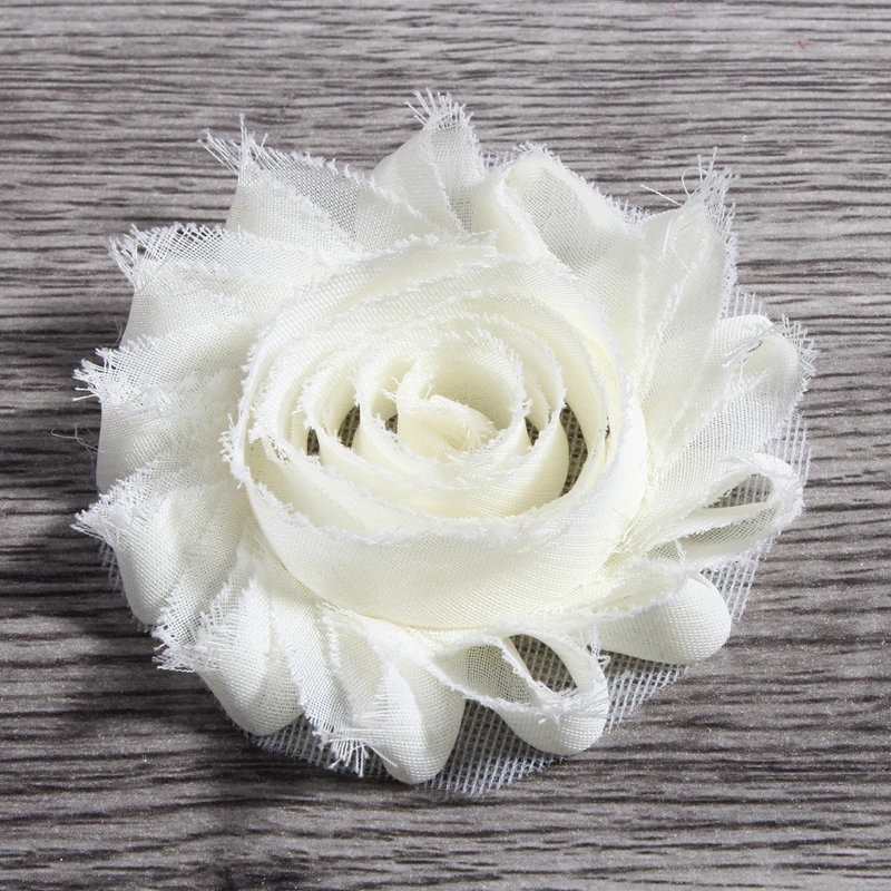 Модные шикарные потертые шифоновые цветы для детей 120 шт./лот 2 6 дюйма 15 цветов