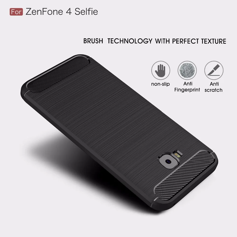 Матовый Мягкий силиконовый чехол из ТПУ для Asus Zenfone 4 Selfie Pro кожаный с зернистой