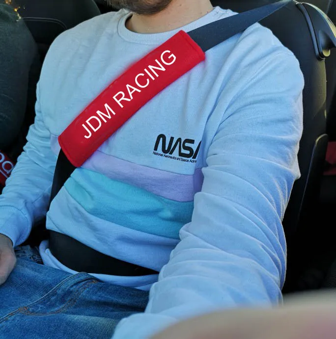 Красный Хлопковый чехол для автомобильного ремня безопасности Чехол Наплечная