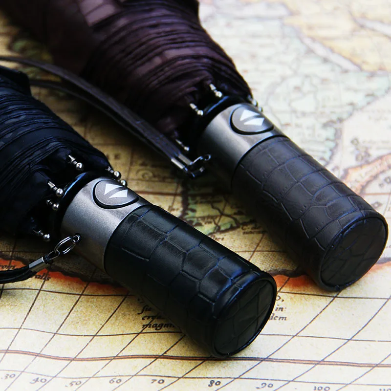 Новый модный зонт в полоску из крокодиловой кожи деловом стиле полностью