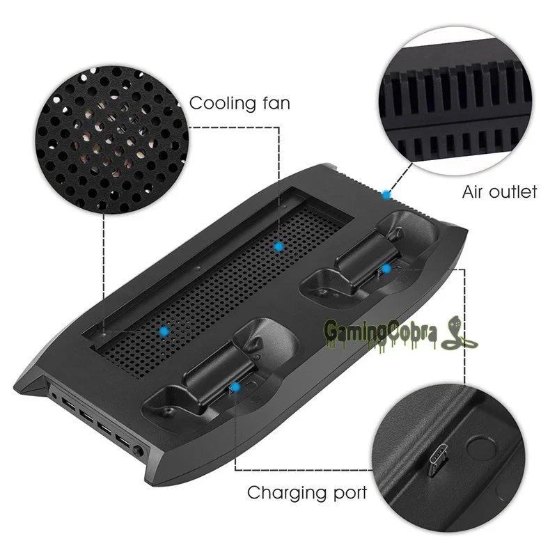 

Vertical Holder Cooling Fan Stand Disk Storage USB Charging Dock For XBOX ONE S