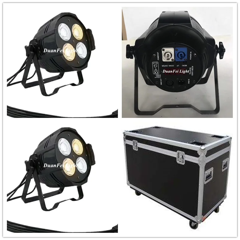 8 шт. Новые 4 глаза 4x50 Вт LED теплый белый 200 Led аудитория мыть Par Банки DMX COB PAR с
