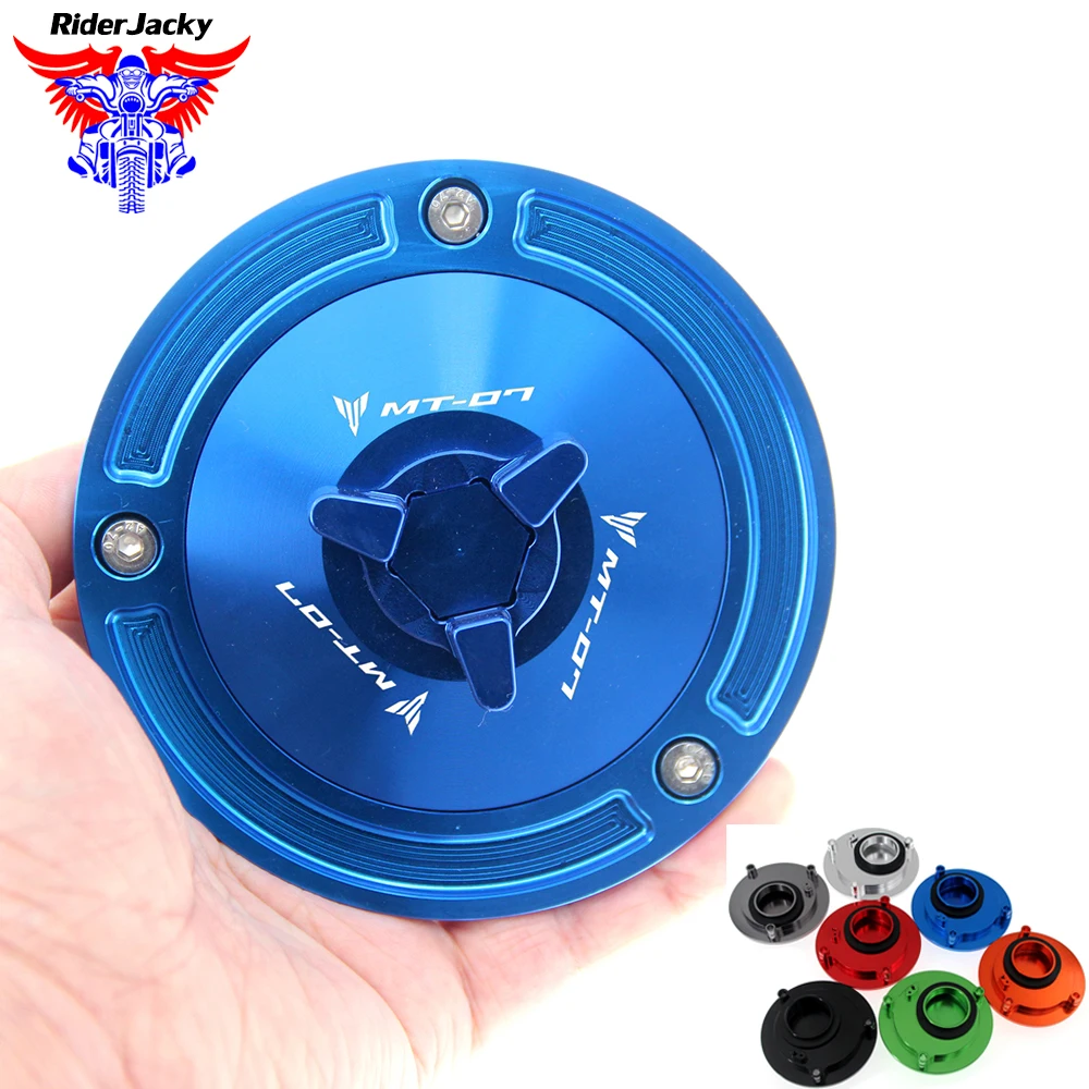 

CNC Aluminum Motorcycle Fuel Tank Cap Gas Oil Tank Cover Petrol Cover For Yamaha MT07 MT 07 MT-07 2014-2016 2015 14 16