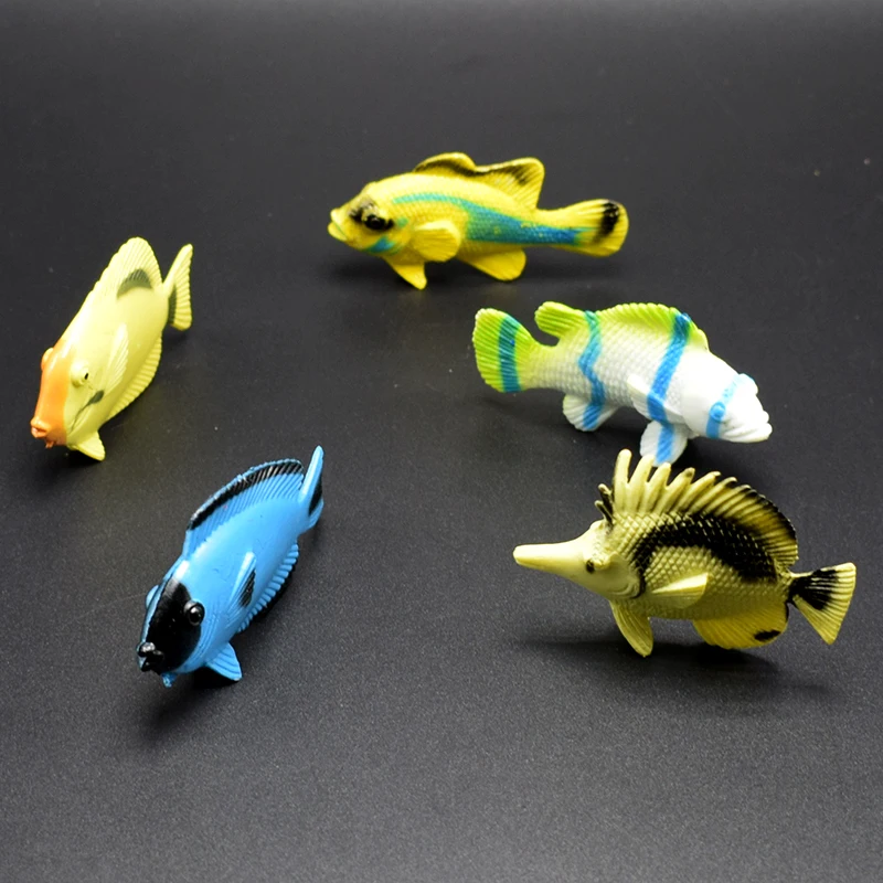 

12kinds fish Lifelike Simulation 12 different kinds ocean sea Ornamental fish Model sea life Action Figure Toy for kid gift