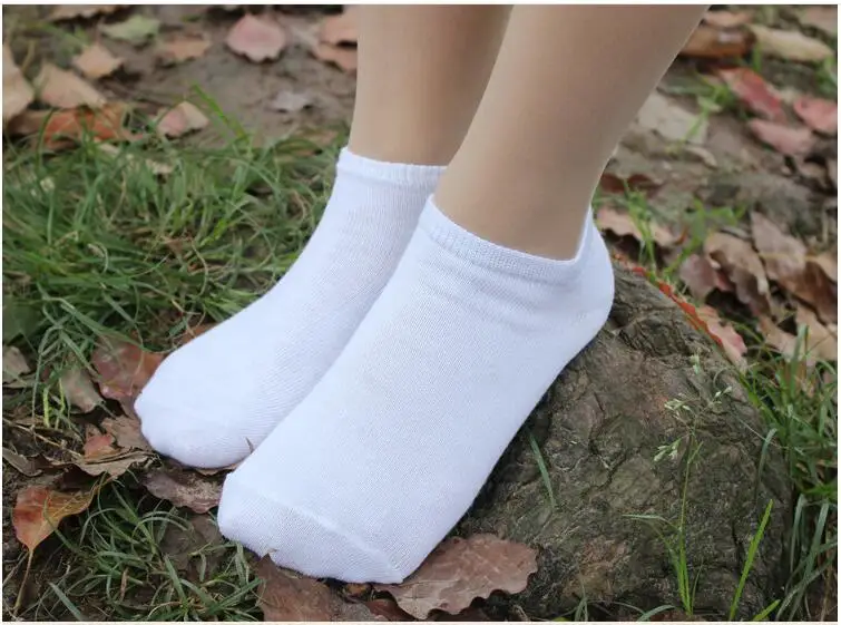 1 пара женских носков Женские Короткие хлопковые однотонные носки ярких цветов