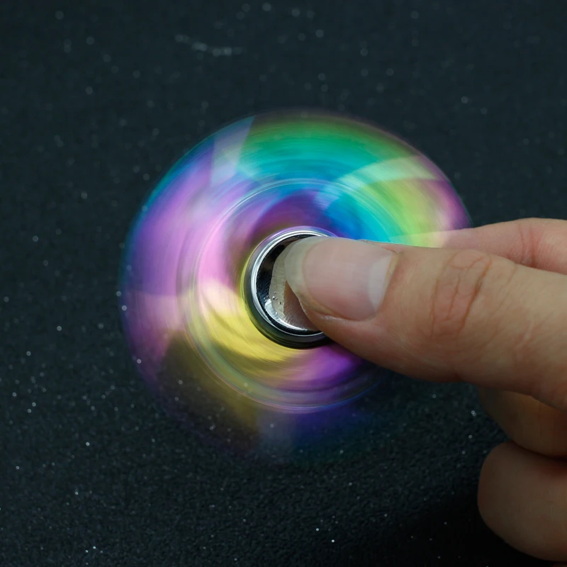 Метеор красочные Непоседа счетчик Металл Радуга Бауайния цветок Топ Hand Spinner Для