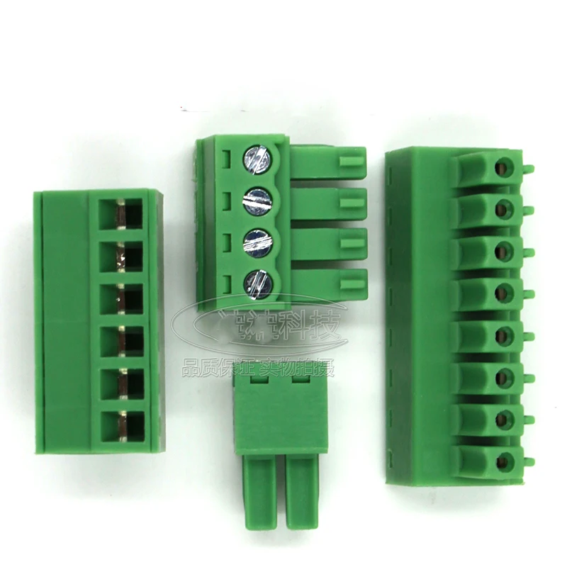 100 шт./лот подключаемый PCB терминал 2EDGK 3 81 2P ~ 8P отверстие гнездо (медь