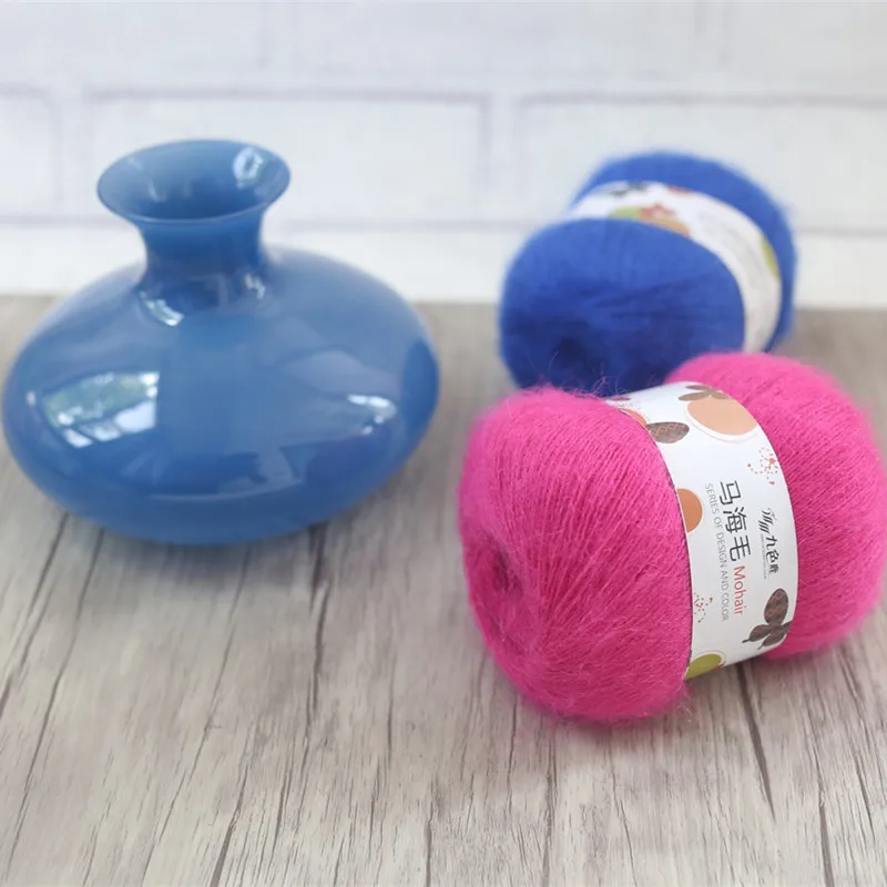 50 г/шар мохеровая шерстяная пряжа для ручного вязания в шаль-свитер мягкая тонкая