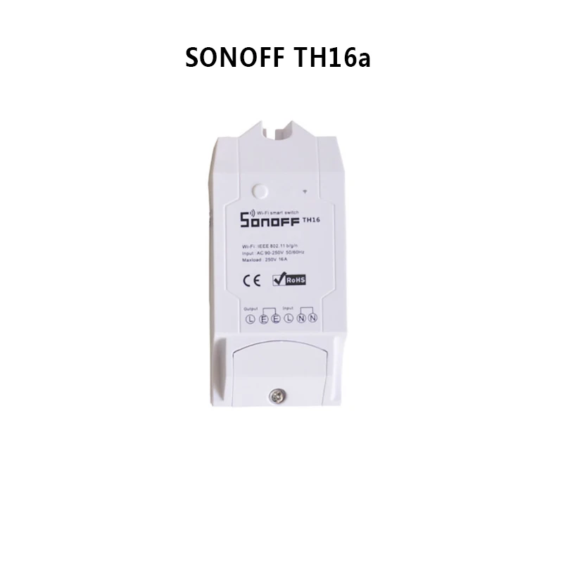 Sonoff TH16 Sonoff TH10/TH16 умный дом автоматизация WiFi умный переключатель датчик температуры и влажности пульт дистанционного управления через смартфон - Комплект: Sonoff TH16