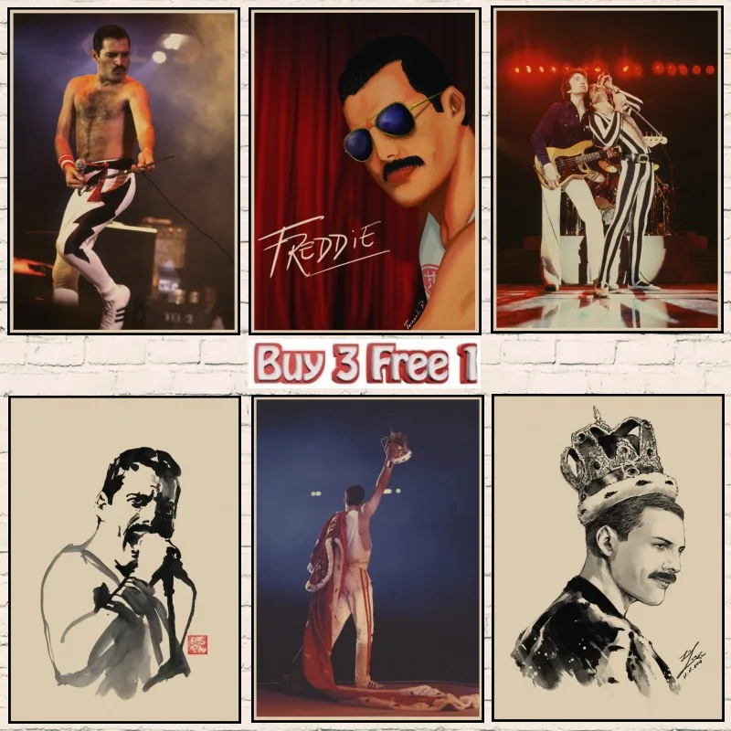 Ретро постер Queen Freddie Mercury Singer художественный домашний настенный Декор живопись