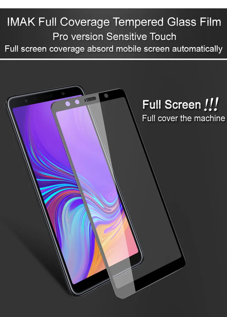 Полное покрытие Защитное стекло для Samsung Galaxy A7 2018 защитное закаленное SM A750F защита