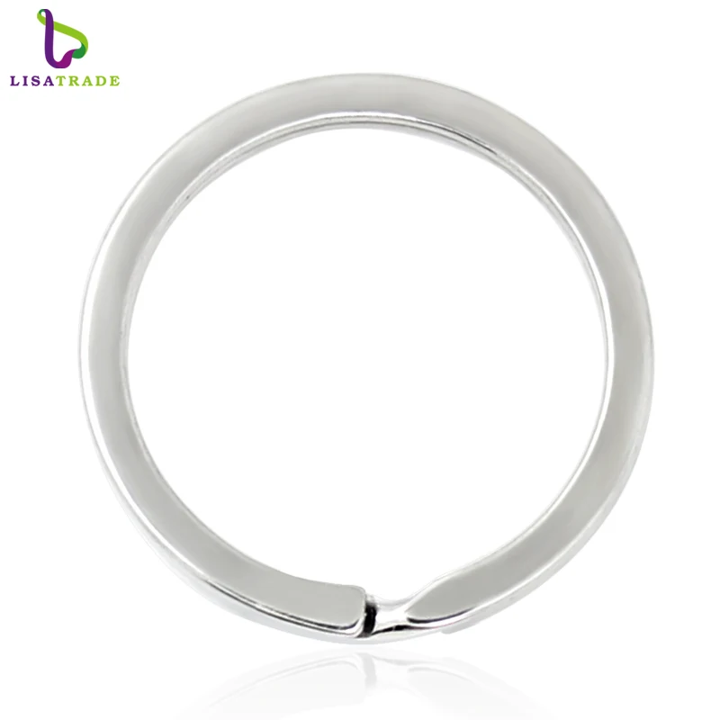 Совершенно новое поступление 50 шт.! Круглые брелоки серебристого цвета из