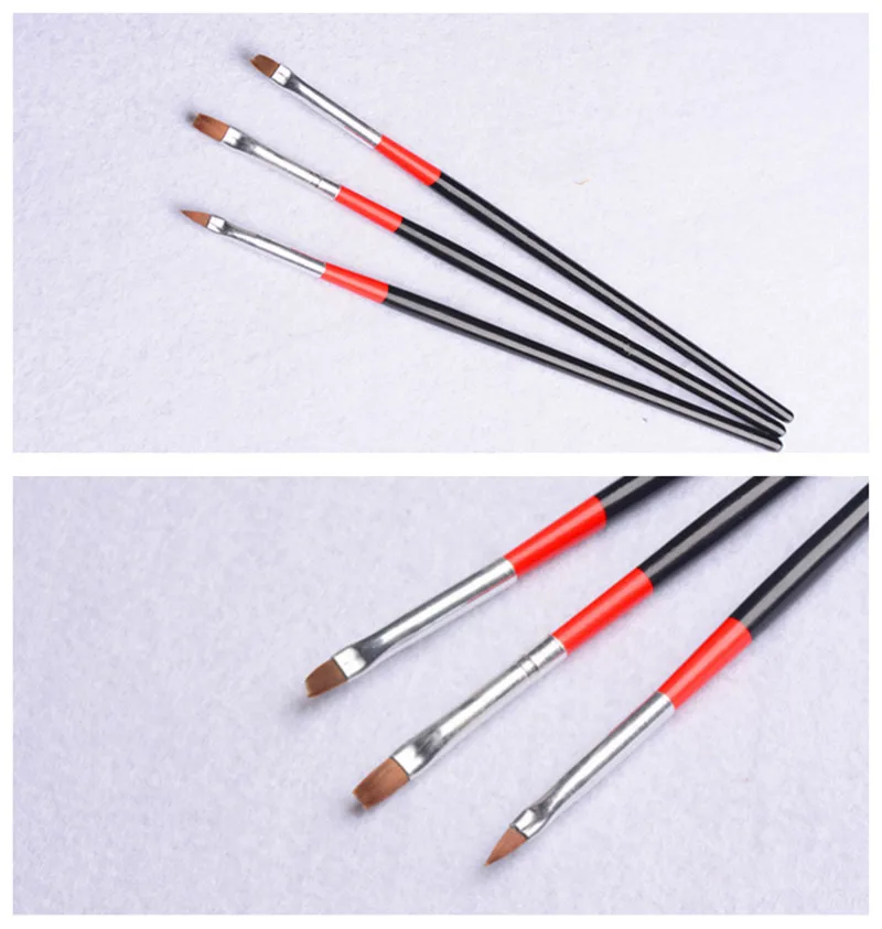 Кисточка с кристаллами для дизайна ногтей УФ-гель 3 шт. набор кистей маникюра