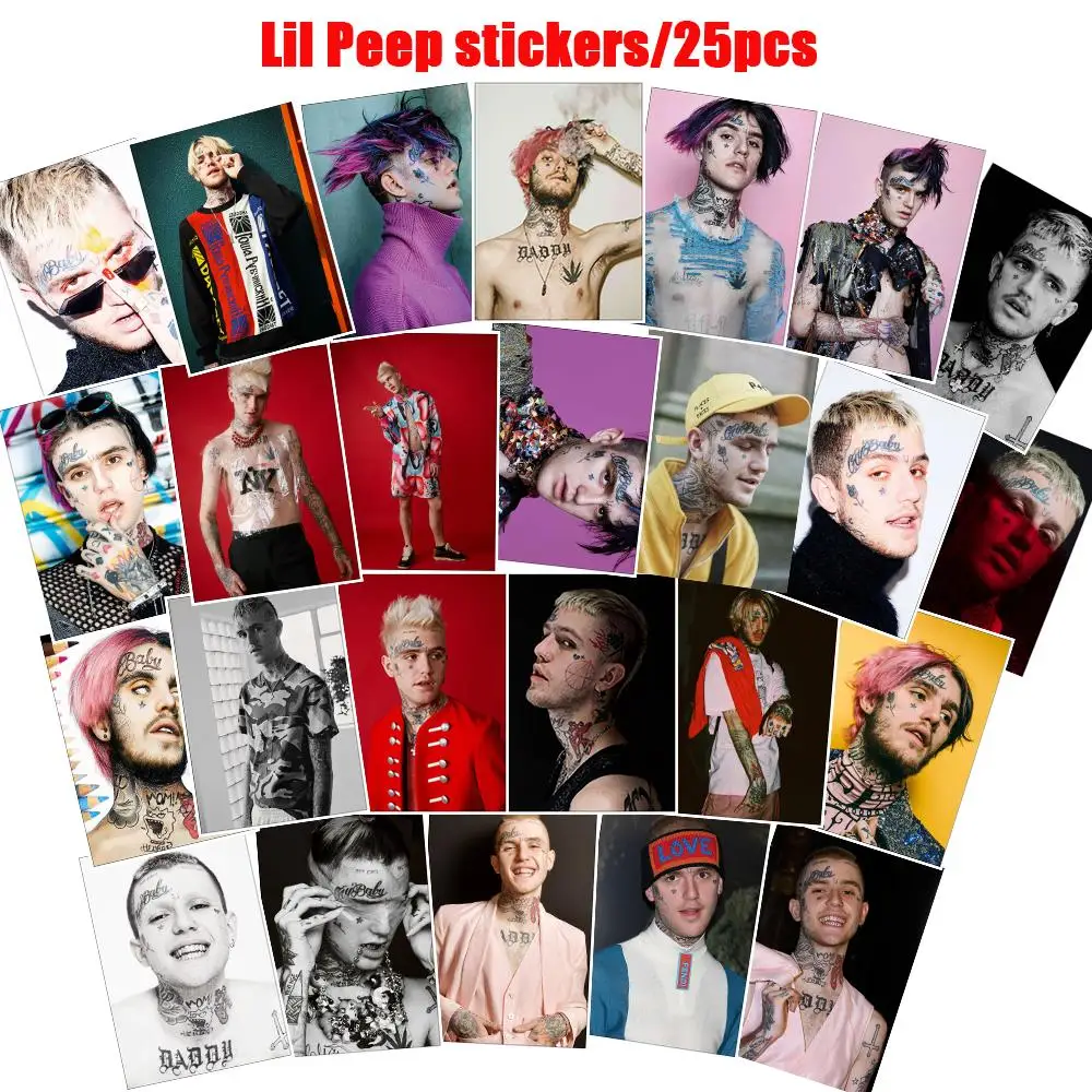 25 смешанных/много Американский известный рок певец Lil Peep граффити наклейка s diy