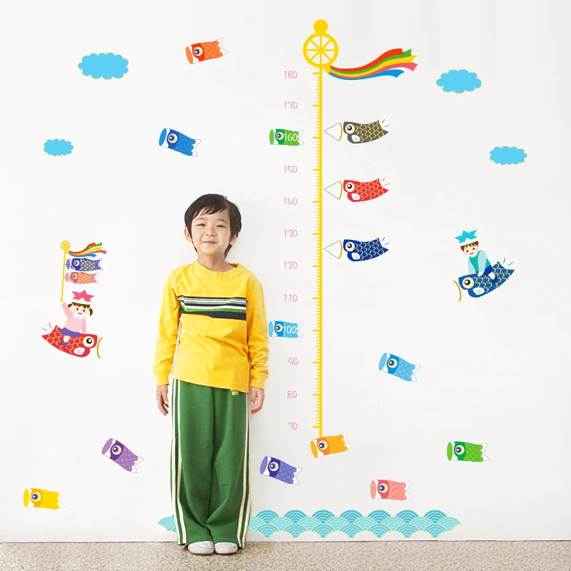 Growth chart of carp Wall Decal Sticker Home Decor DIY Removable Art Vinyl Mural For Kids Room/Sofa/Cabinet QTM311 | Дом и сад