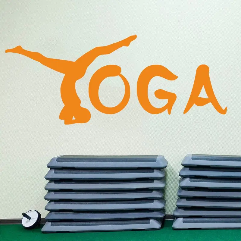 Наклейка DIY для йоги виниловые настенные художественные украшения стен