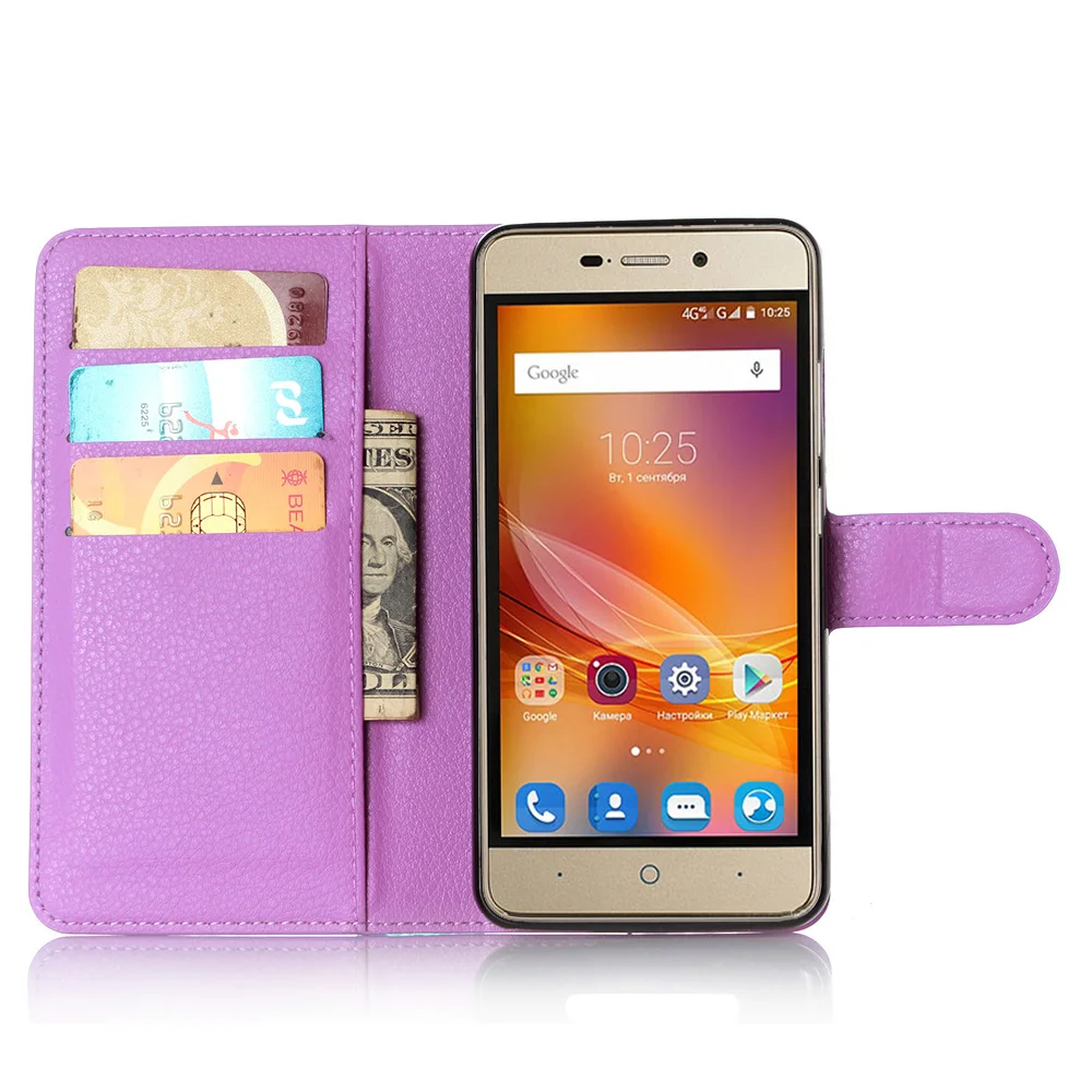 Модный кожаный чехол Бумажник личи для zte Blade X3/D2 защитный флип телефона с