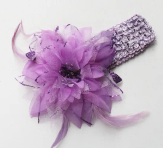 Модные фиолетовые заколки для волос женщин и девочек свадебные с цветами