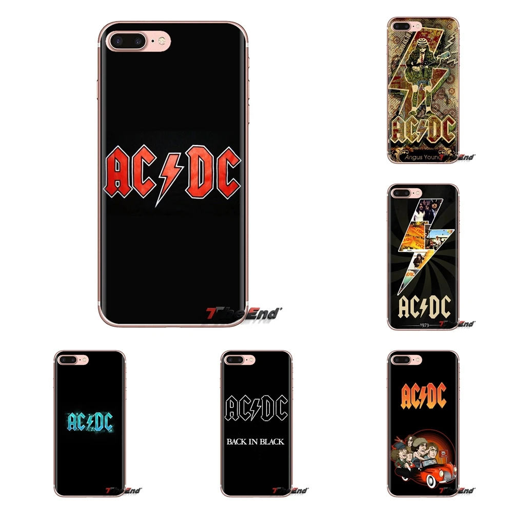 Soft Transparent Cases Covers For iPod Touch Apple iPhone 4 4S 5 5S SE 5C 6 6S 7 8 X XR XS Plus MAX Rock Band ACDC |