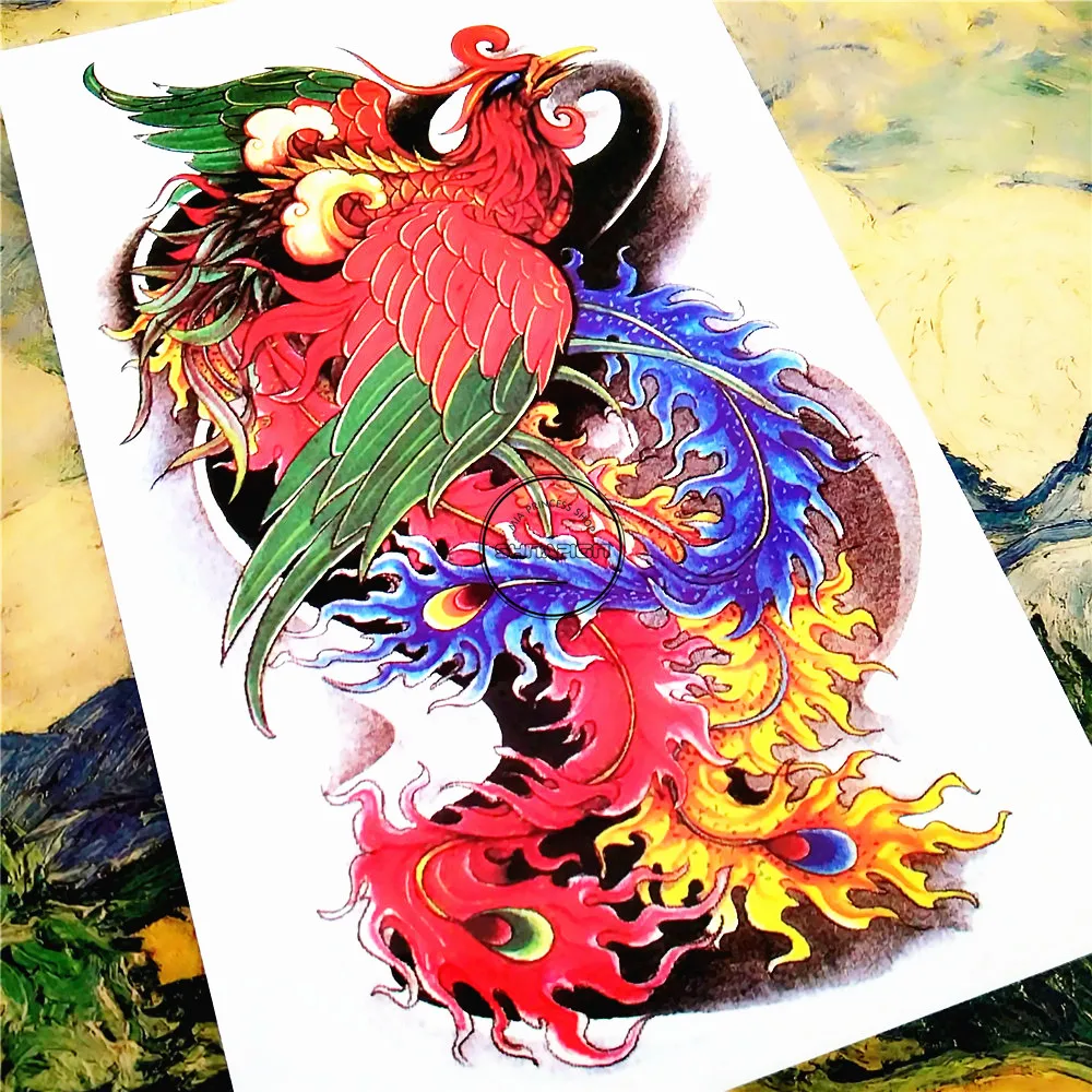 SHNAPIGN Phenix бессмертные временные татуировки тело искусство рукава руки флэш