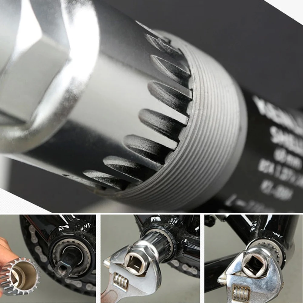 

VXM Practical Bicycle Mountain Bikes Crank Wheel Extractor Bottom Bracket Cycling Bike Crankset Pedal Remover Repair Tool Silver