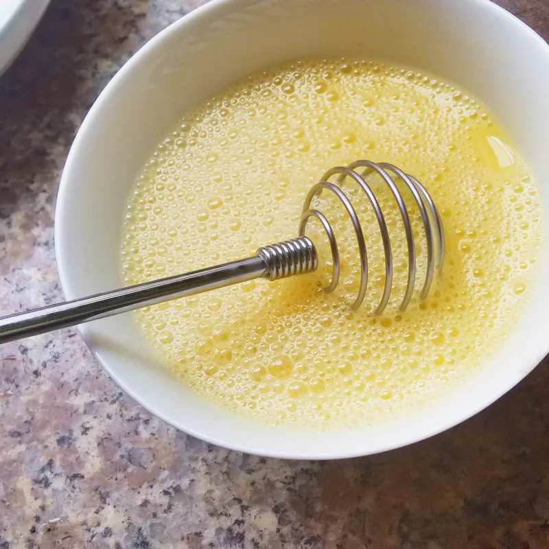 Из нержавеющей стали медовая ложка Черпак перемешивание бар Swizzle Stick яйцо Beater