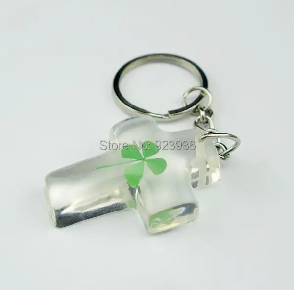 8 шт настоящие четырехлистного Клевера Брелок в виде креста Лаки|cross jacket|keychain