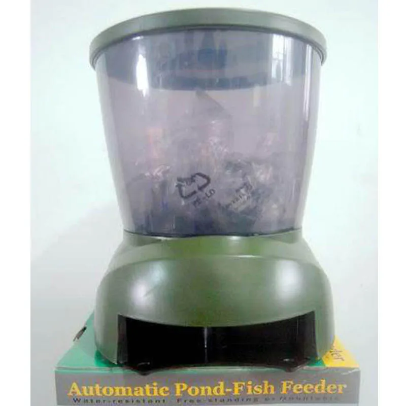Automatic Pond Fish Feeder Machine pet product Food Dispenser Digital Aquarium Timer with LCD Support Manual Feeding | Дом и сад