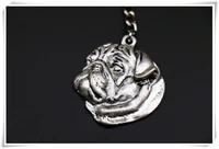pug keychain jewelry popular dog key chain key ring embossed golden colors