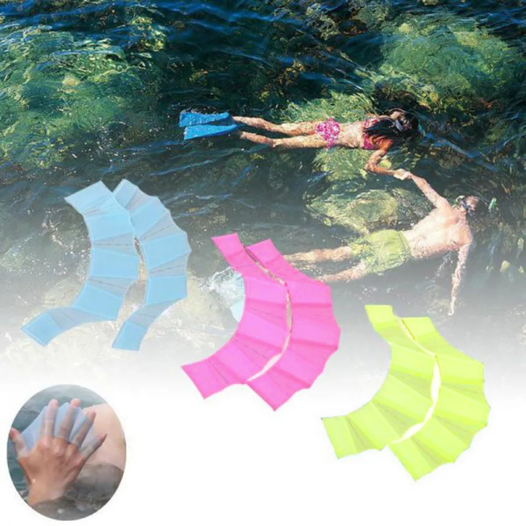 Новые перчатки для плавания с лягушкой силиконовые наручники ласты весло ладони