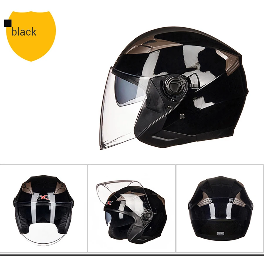 GXT Лето мотоциклетный шлем с открытым лицом двойной объектив Casco Шлем Мотоцикл Скутер Capacete защитный шлем козырек для мотоцикла