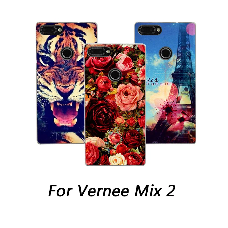Мягкий силиконовый чехол s для Vernee Mix 2 телефона из ТПУ с красочными цветами