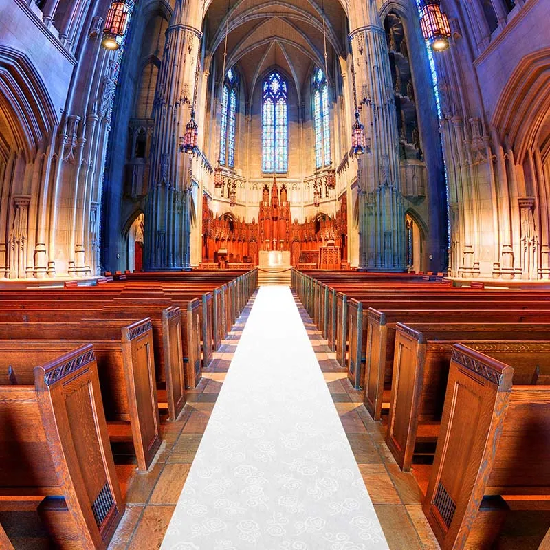 0 7 мм белый цветок печати прохода бегун Свадебные украшения 30 метров один раз