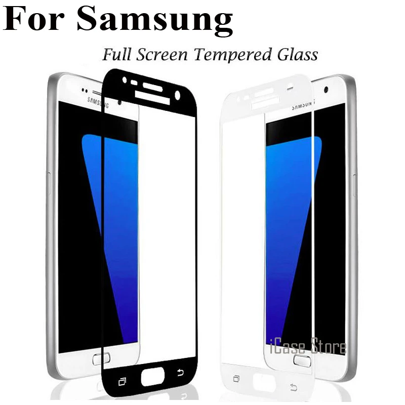 Полностью покрывающее закаленное Стекло для samsung Galaxy A3 A5 A7 2017 J5 J7 J3 2016 Prime S6 S7 C5 C7