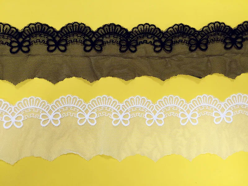 10 ярдов/Лот сетчатая хлопковая вышивка кружевная отделка аксессуары занавеска