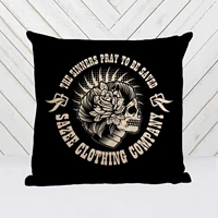 popular anime skull punk style sketch nice throw square pillow cover creative personalized unique pillowcase