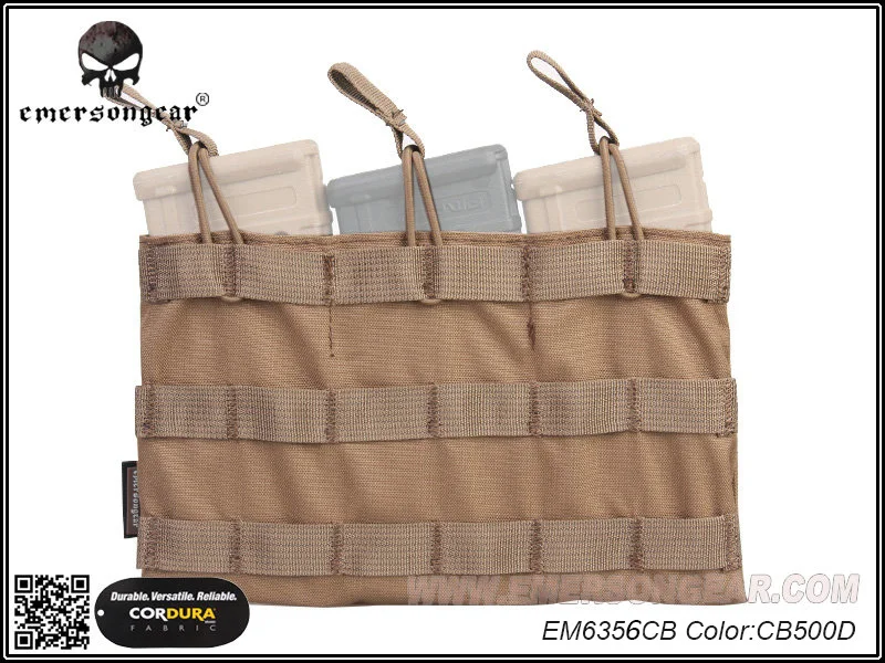 EmersonGear 5 56 Тройная открытая верхняя сумка для журналов боевой Молл MAG Coyote