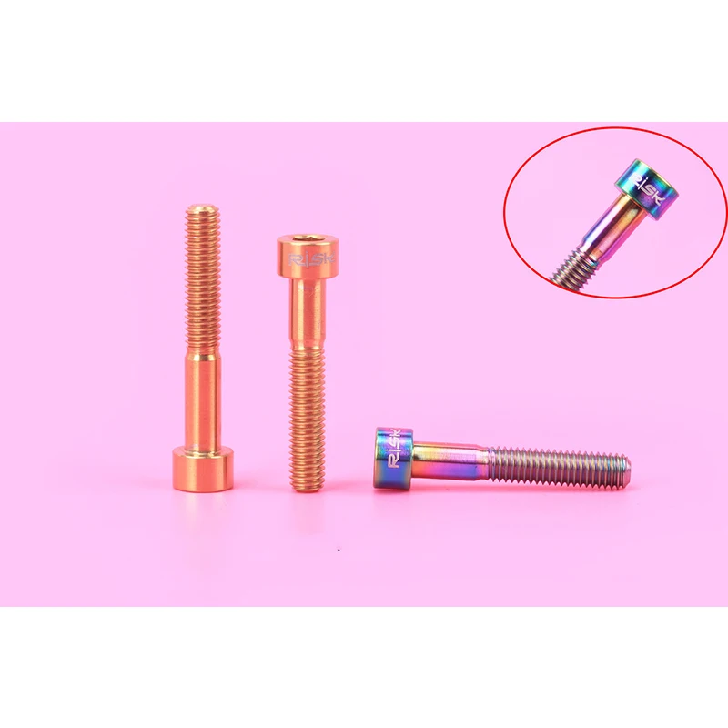Риск 1 шт. M6 * 30/35/40/50 мм Титан велосипед болт для гарнитуры велосипедный вынос руля