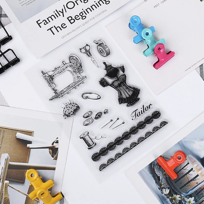Швейные прозрачный силиконовый штамп для DIY Скрапбукинг фотоальбом Декор Nov
