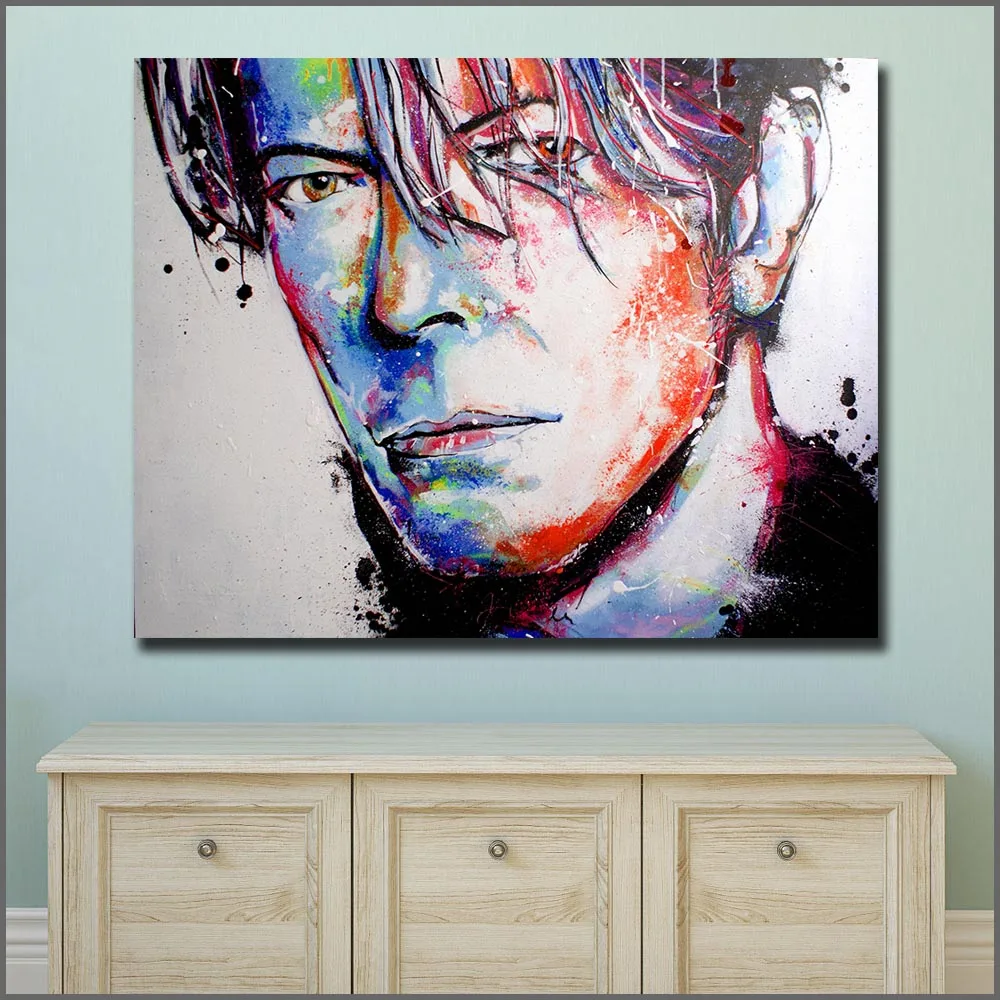 Модная Печать Граффити искусство Боуи холст настенные картины для гостиной