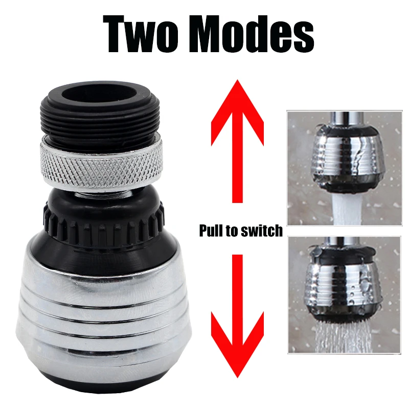 360 Diffuser Degree Adjustable Water Filter Kitchen Faucet Aerator 2 Modes Saving Nozzle Connector Shower | Обустройство дома