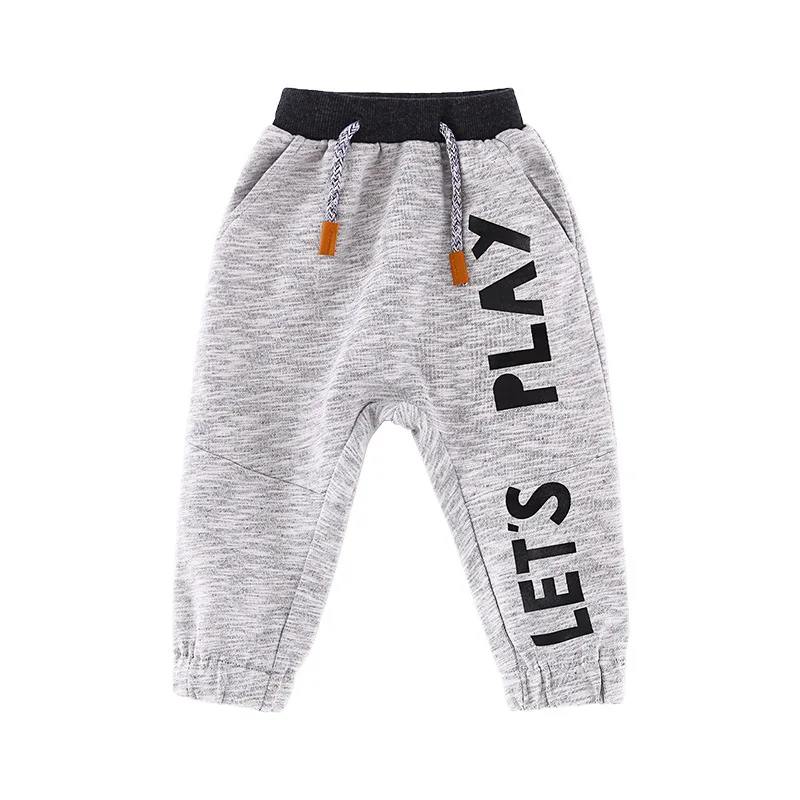 Спортивные штаны с буквенным принтом для мальчиков сезон весна-осень хлопковые