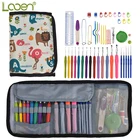 Набор крючков для вязания, 14 шт., мягкая ручка, 2,0-10,0 мм, спицы для вязания, вплетать в пряжу, спицы для вязания, аксессуары для шитья с милым мешком, 9 видов