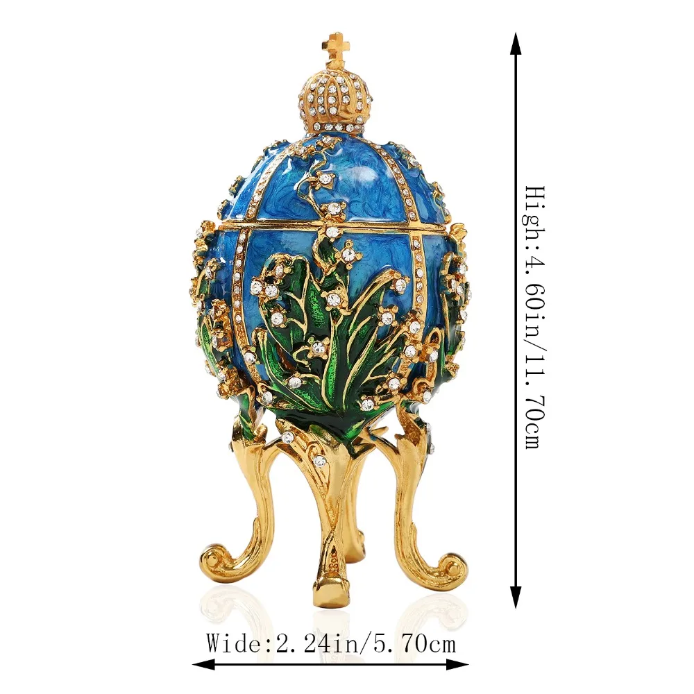 Fetcher бренд Металл Exqusite Faberge яйцо для ювелирных изделий коробка