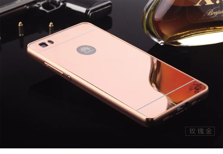 Для Huawei Ascend P8 lite 5 0 дюймов золотое покрытие алюминиевая металлическая рамка +