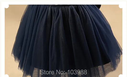 Темно синие трапециевидные Платья с цветочным принтом для девочек платье