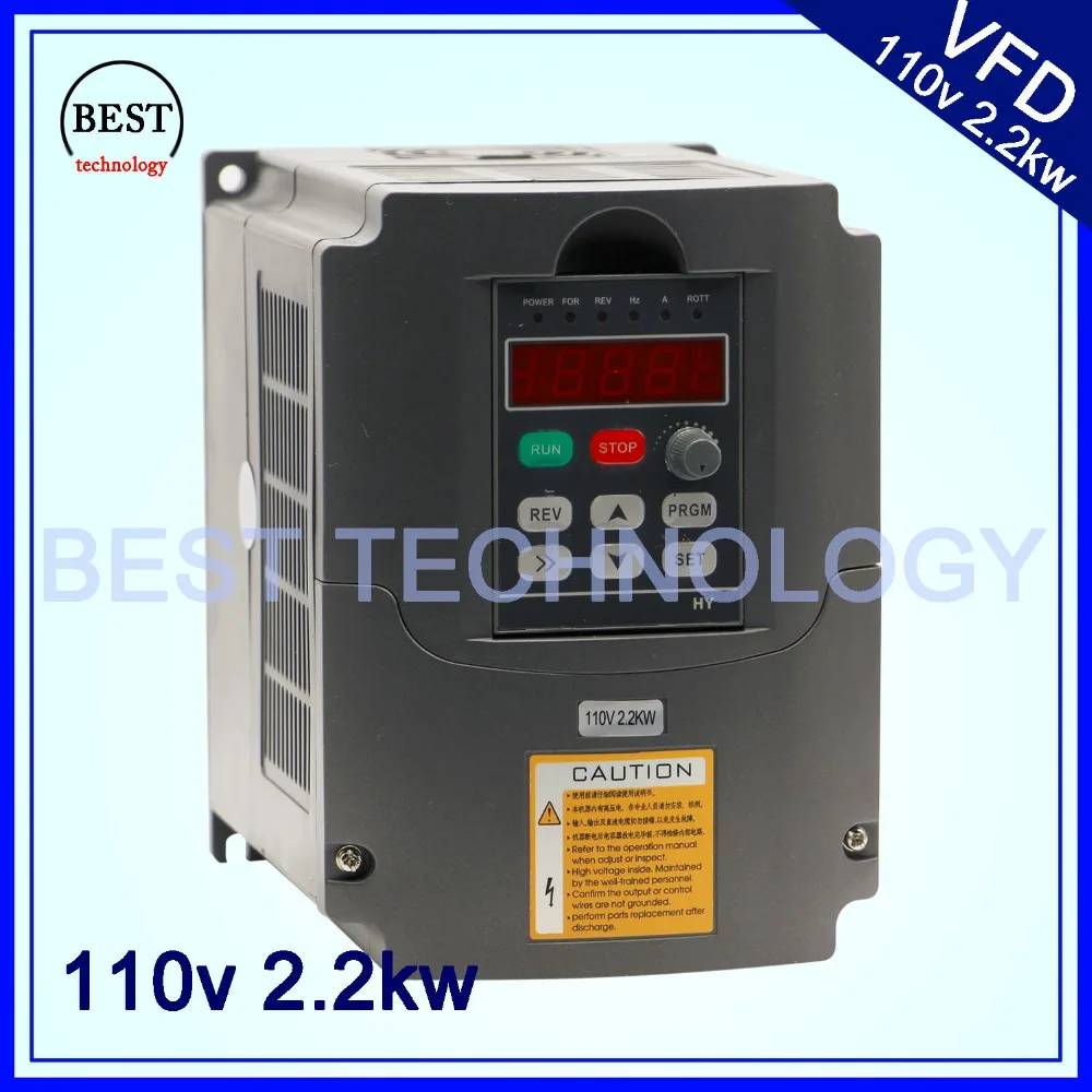 Инвертор с частотным приводом 110 в 2 кВт VFD/VFD 1 или 3HP В вход 3 hp110v выход для