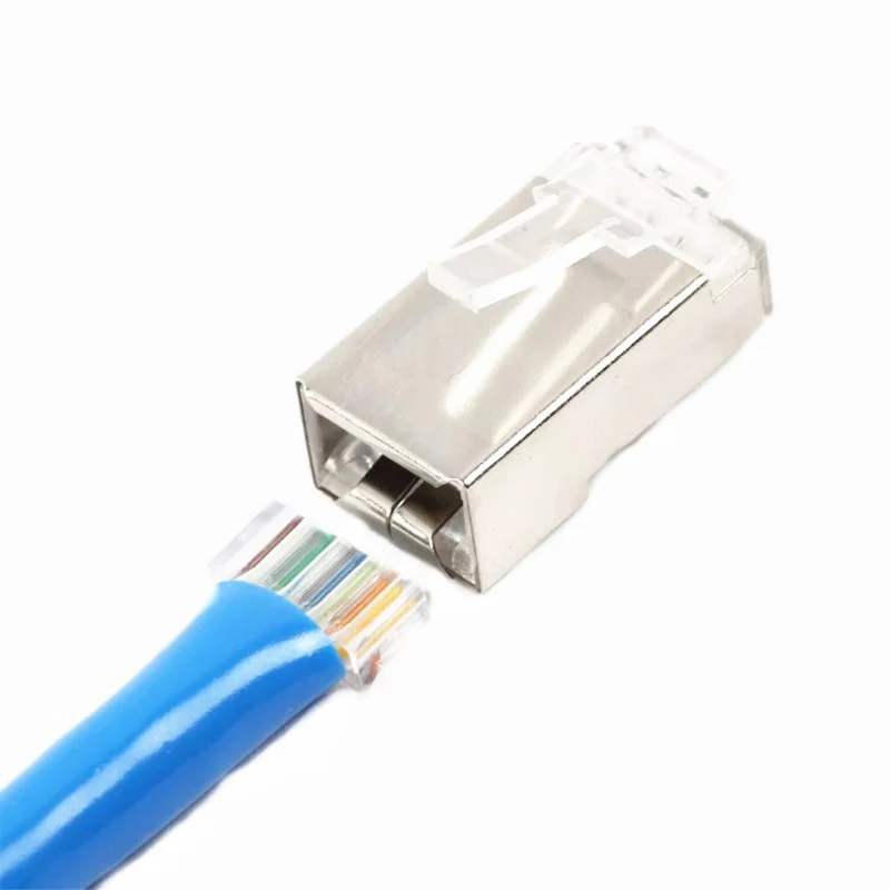 RJ45 разъем Cat6 Экранированный 8P8C Позолоченные Ethernet Кабельные вилки с нагрузочной