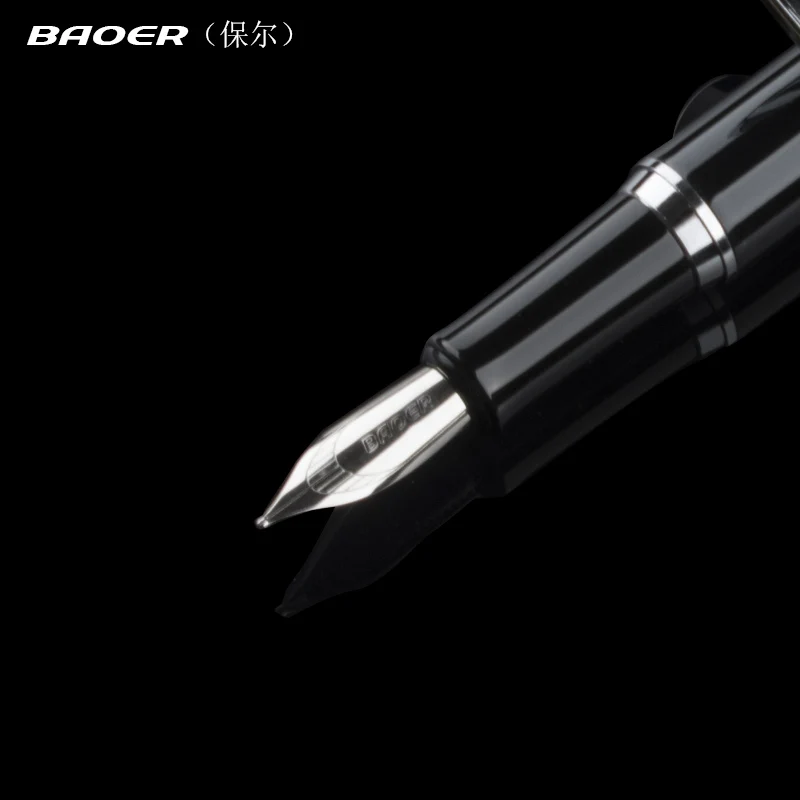 Ручка перьевая Baoer 508 стальная с наконечником 0 5 мм | Канцтовары для офиса и дома